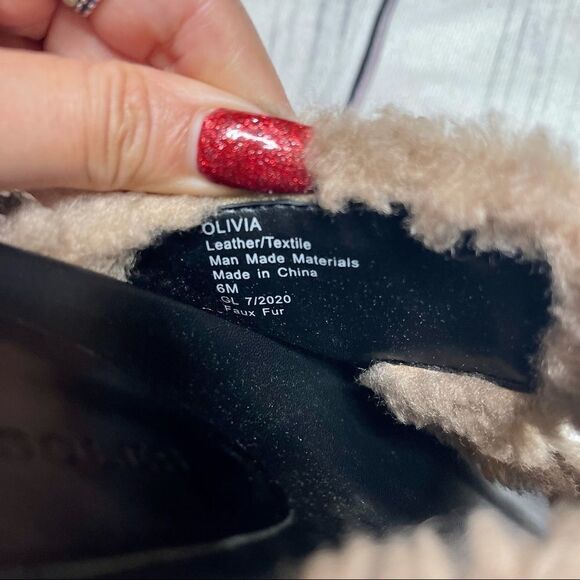 Aerosoles Olivia Snakeskin Platform Sandals Women’s Size 6 Fur Lined - Picture 6 of 9